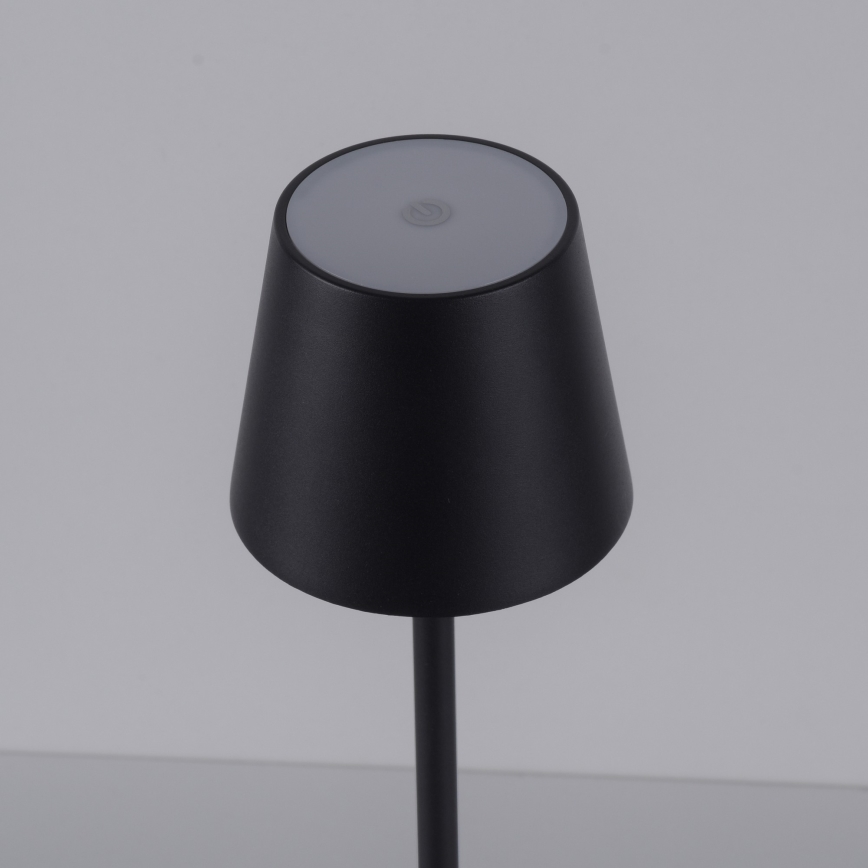 Leuchten Direkt 19250-18 - LED Ulkotila himmennettävä rechargeable pöytävalaisin EURIA LED/3W/5V IP54 musta