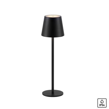 Leuchten Direkt 19250-18 - LED Ulkotila himmennettävä rechargeable pöytävalaisin EURIA LED/3W/5V IP54 musta