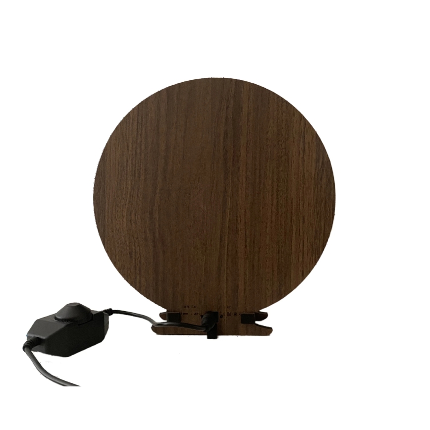 Li-Go 23654 - Himmennettävä LED-pöytävalaisin LED/12W/230V 20x22 cm pähkinä/Sammalinen asetelma