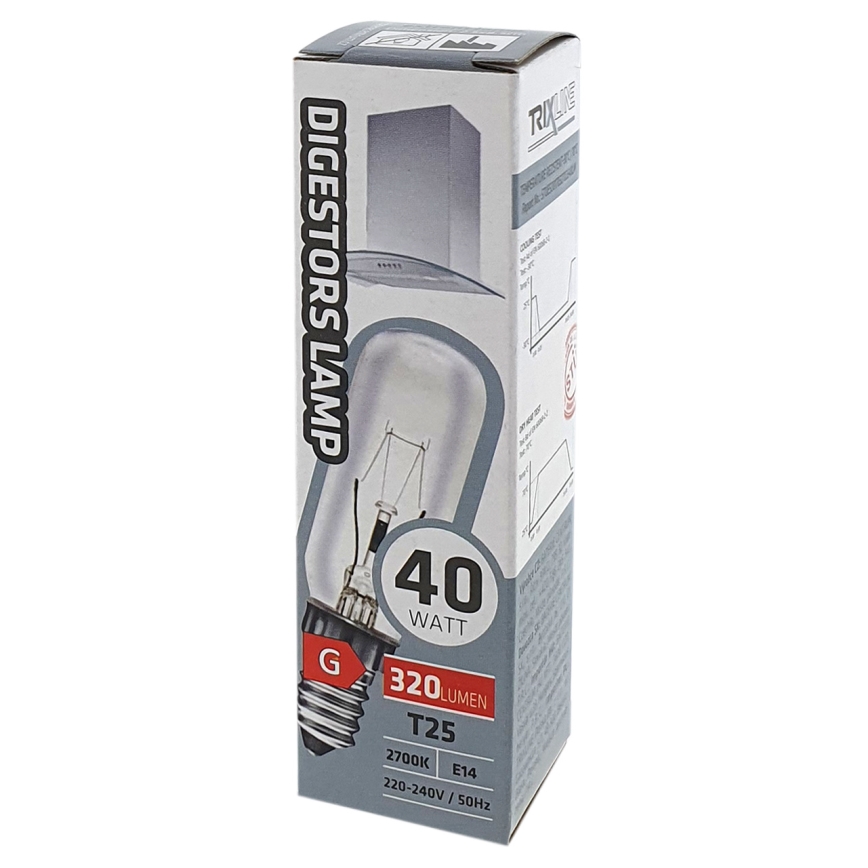 Liesituulettimen polttimo T25 E14/40W/230V 2700K