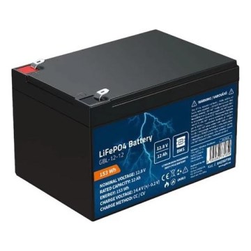 LiFePO4-akku 12,8 V / 12 Ah