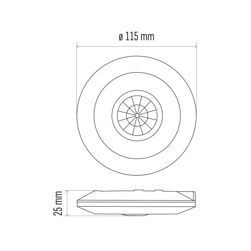 Liiketunnistin PIR B 360° 2000W/230V valkoinen