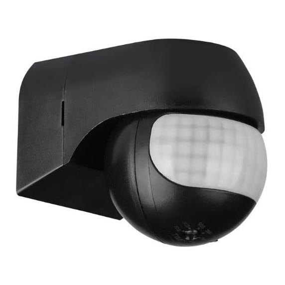 Liiketunnistin ulkokäyttöön 230V IP44 musta