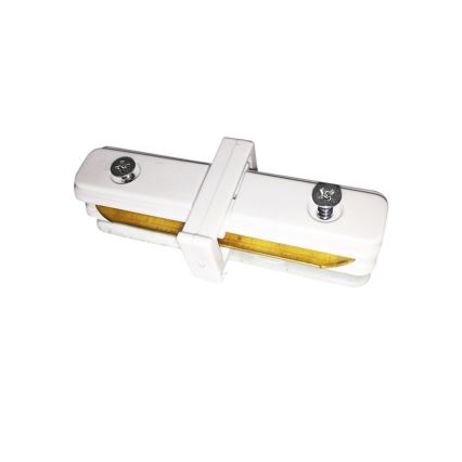 Liitin valaisimille kiskojärjestelmässä. CONNECTOR RS VALKOINENtasainen