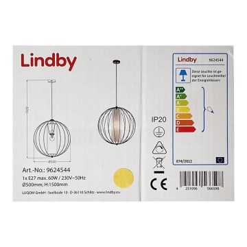 Lindby - Kattokruunu johdossa KORIKO 1xE27/60W/230V