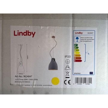 Lindby - Kattokruunu johdossa MORTON 1xE27/60W/230V
