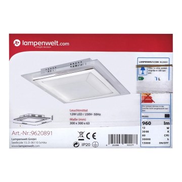 Lindby - LED-kattovalaisin ALESSIO LED/12W/230V