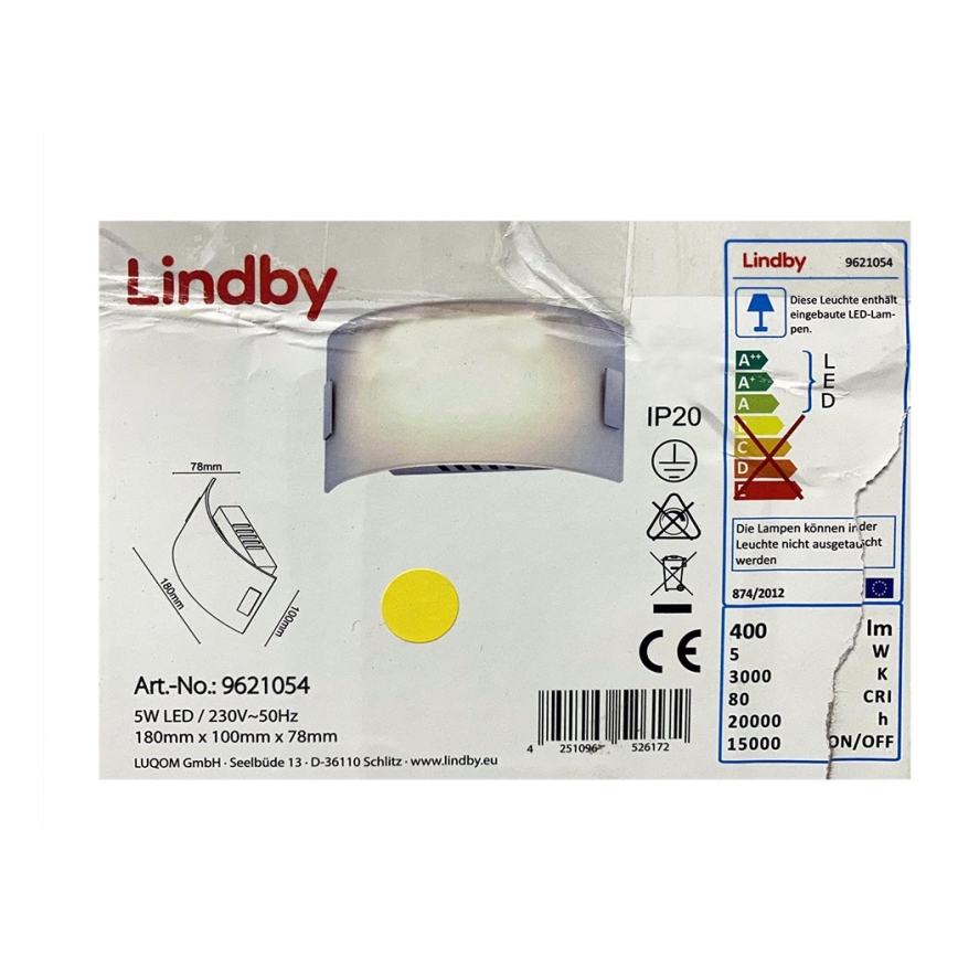 Lindby - LED-seinävalaisin GISELA LED/5W/230V