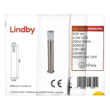 Lindby - LED Ulkovalaisin BELEN LED/4,1W/230V IP44