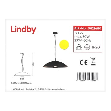 Lindby - Riippuvalaisin EMILIENNE 1xE27/60W/230V