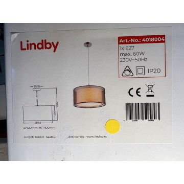 Lindby - Riippuvalaisin NICA 1xE27/60W/230V