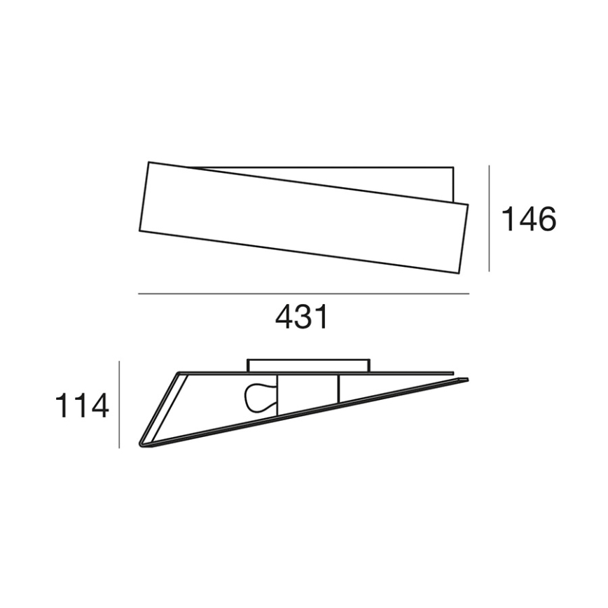 Linea Light 6986 - Seinävalaisin ZIG ZAG 1xE27/57W/230V