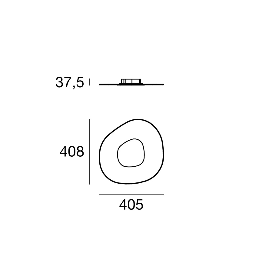 Linea Light 90345 - LED-kattovalaisin ANTIGUA LED/19W/230V 40,8 cm CRI 90 valkoinen