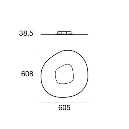 Linea Light 90346 - LED-kattovalaisin ANTIGUA LED/38W/230V 60,8 cm CRI 90 valkoinen