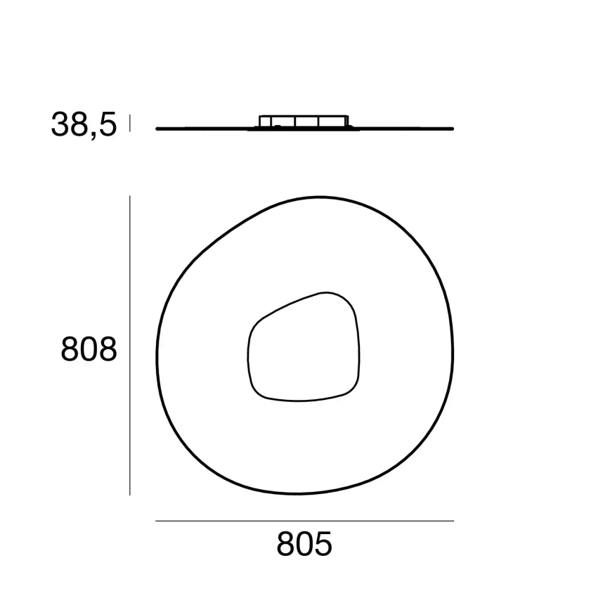 Linea Light 90347 - LED-kattovalaisin ANTIGUA LED/46W/230V 80,8 cm CRI 90 valkoinen