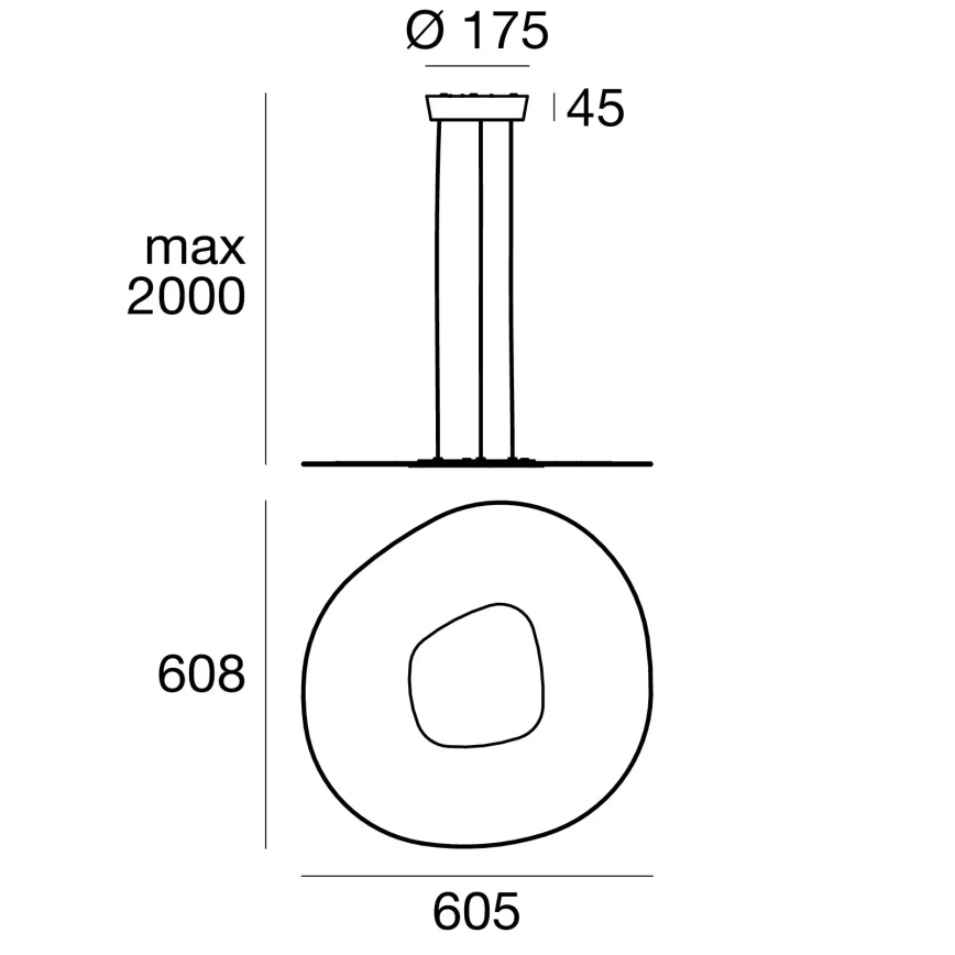 Linea Light 90348 - LED-kattokruunu johdossa ANTIGUA LED/38W/230V 60,8 cm CRI 90 valkoinen