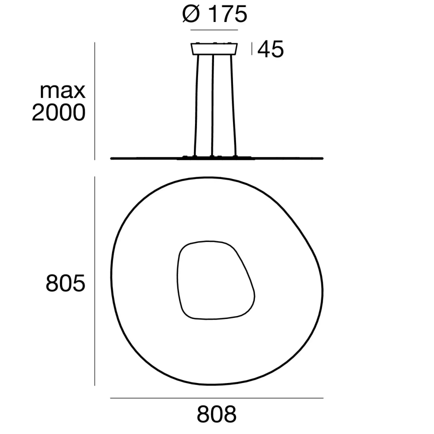 Linea Light 90349 - LED-kattokruunu johdossa ANTIGUA LED/46W/230V 80,8 cm CRI 90 valkoinen