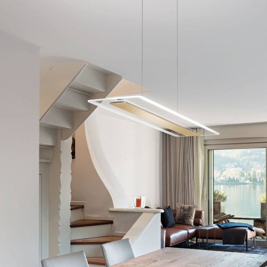Linea Valaistus 8939 - LED-kattokruunu johdossa ANTILE LED/45W/230V CRI 90 valkoinen/kulta