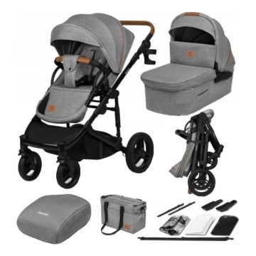 Lionelo - 2-in-1 yhdistelmävaunut MARI TOUR Grey Stone