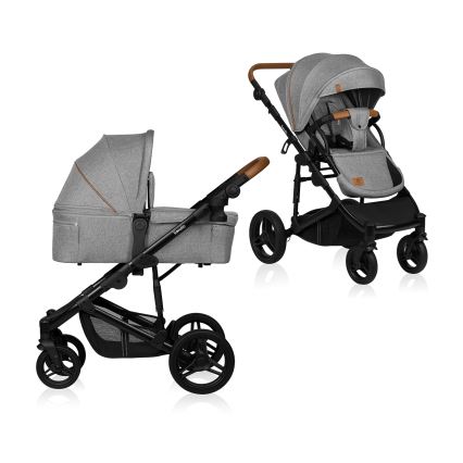 Lionelo - 2-in-1 yhdistelmävaunut MARI TOUR Grey Stone