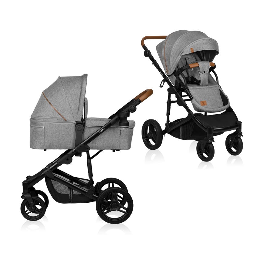 Lionelo - 2-in-1 yhdistelmävaunut MARI TOUR Grey Stone