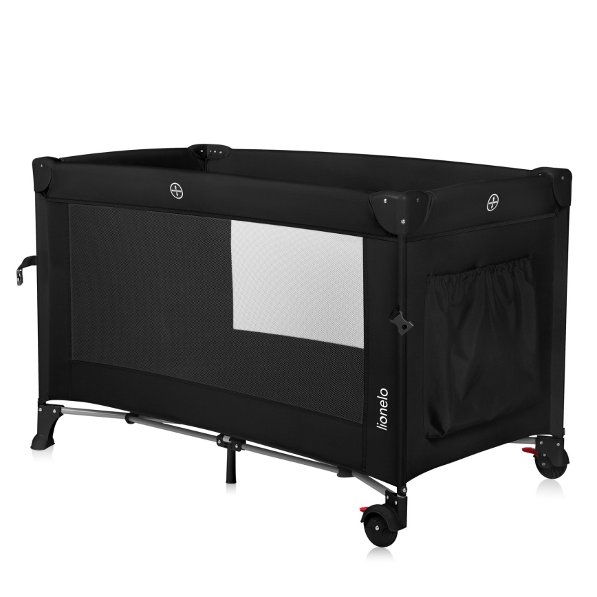Lionelo - 3-in-1-matkasänky ELLEN Black Carbon
