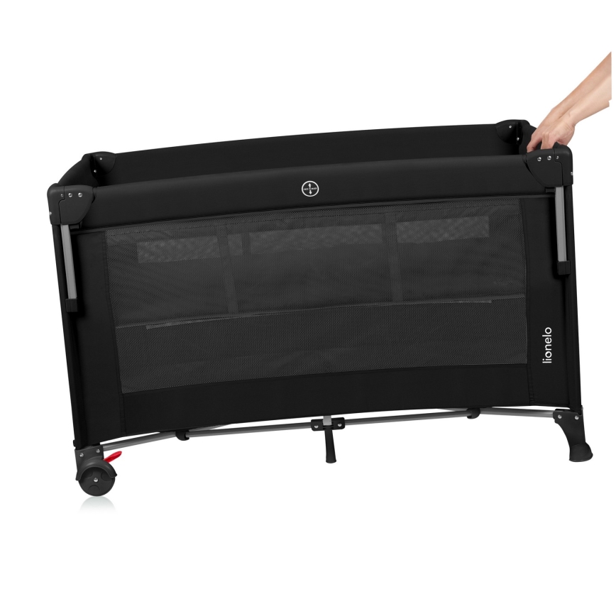 Lionelo - 3-in-1-matkasänky ELLEN Black Carbon