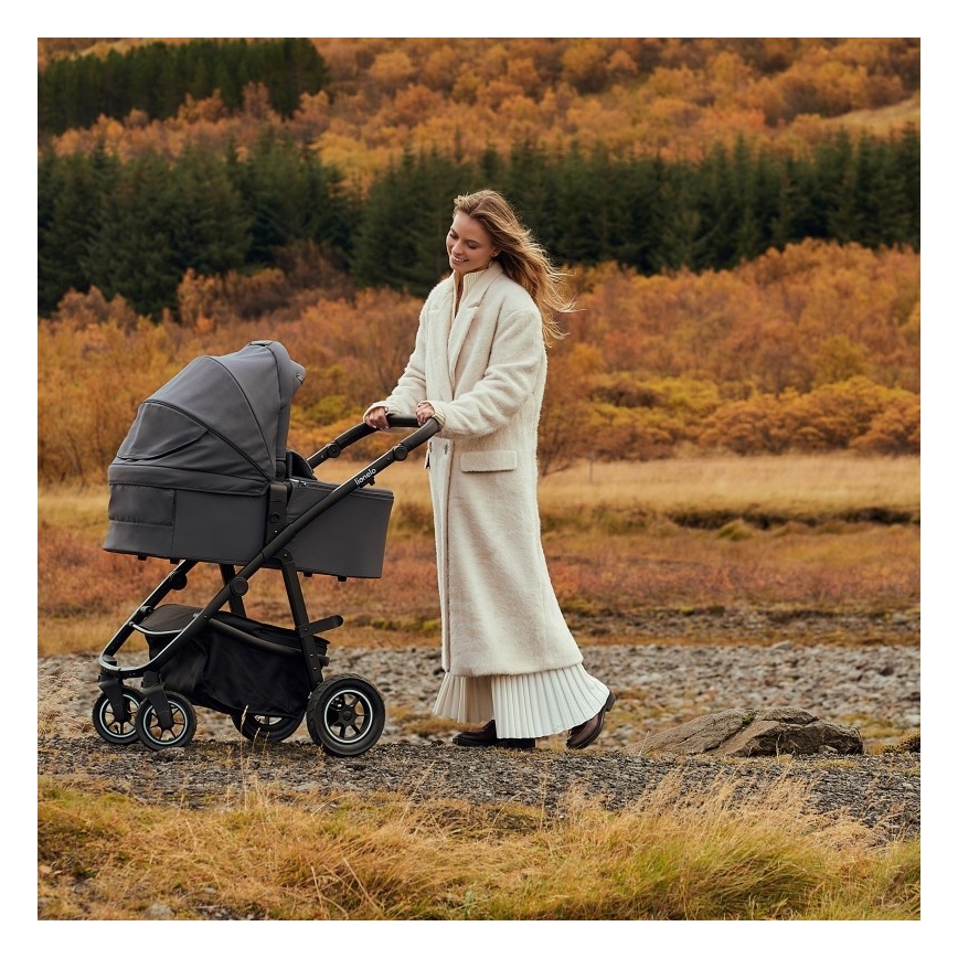 Lionelo - 3-in-1 yhdistelmävaunut AMBER PLUS, grafiitinharmaa