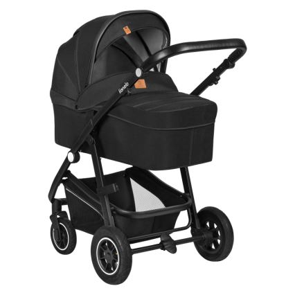 Lionelo - 3-in-1 yhdistelmävaunut BIANKA Black Onyx