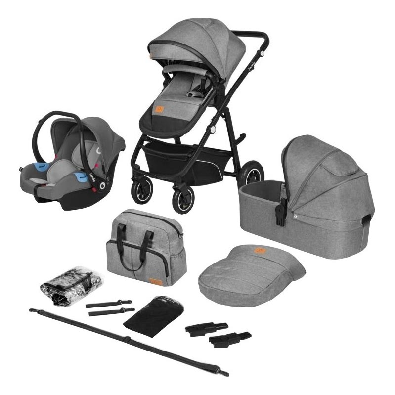 Lionelo - 3-in-1 yhdistelmävaunut BIANKA Grey Stone
