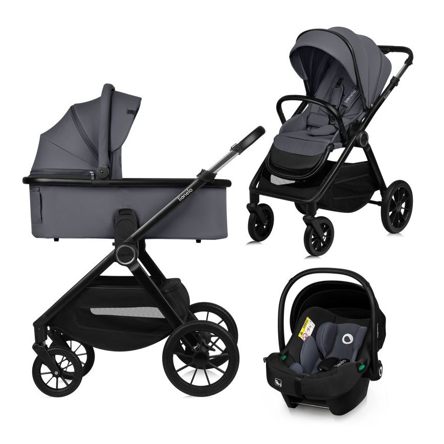 Lionelo - 3-in-1 yhdistelmävaunut LAYLA, kiviharmaa