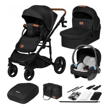 Lionelo - 3-in-1 yhdistelmävaunut MARI TOUR Black Onyx