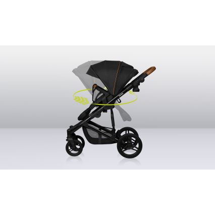 Lionelo - 3-in-1 yhdistelmävaunut MARI TOUR Black Onyx