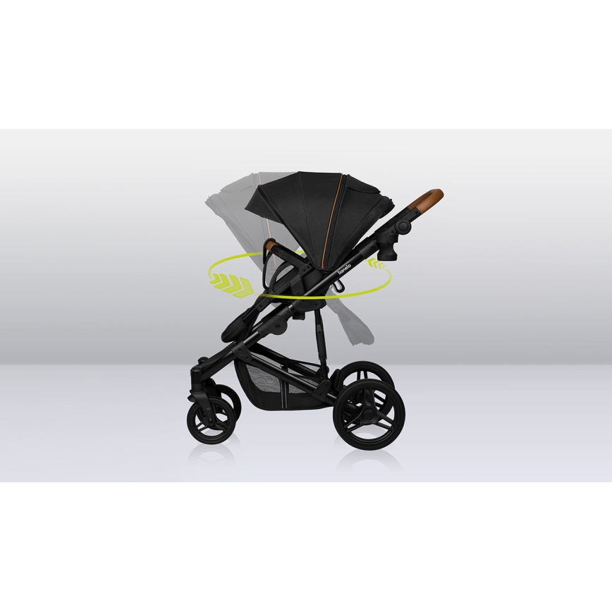 Lionelo - 3-in-1 yhdistelmävaunut MARI TOUR Black Onyx