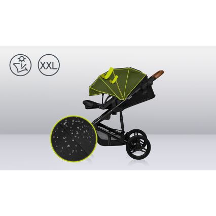 Lionelo - 3-in-1 yhdistelmävaunut MARI TOUR Black Onyx