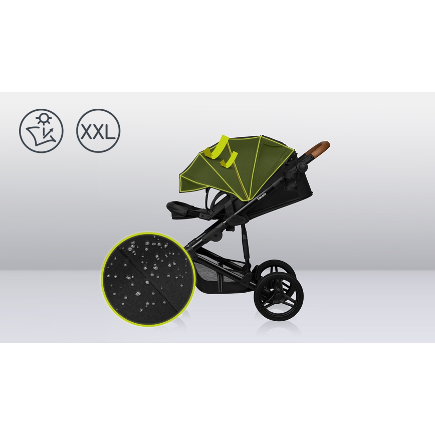 Lionelo - 3-in-1 yhdistelmävaunut MARI TOUR Black Onyx
