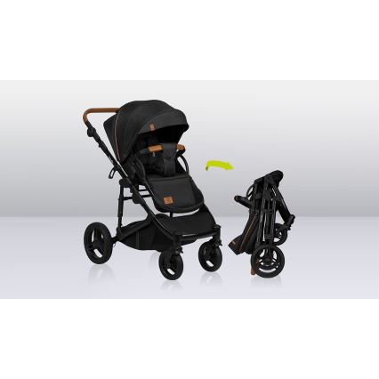 Lionelo - 3-in-1 yhdistelmävaunut MARI TOUR Black Onyx