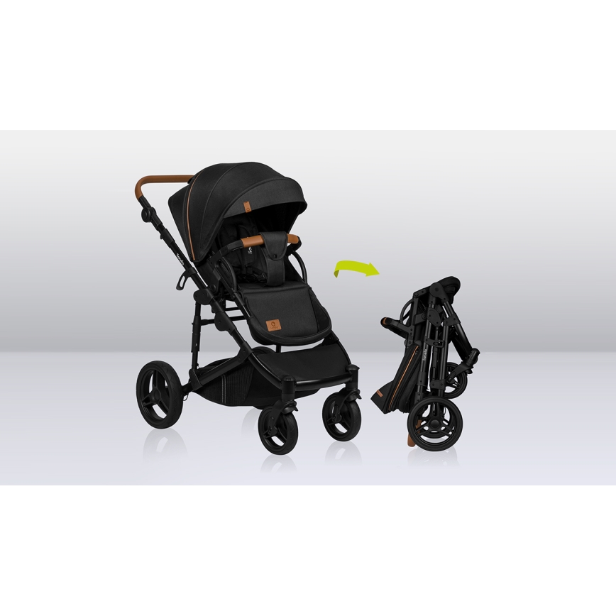 Lionelo - 3-in-1 yhdistelmävaunut MARI TOUR Black Onyx