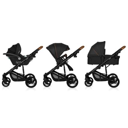 Lionelo - 3-in-1 yhdistelmävaunut MARI TOUR Black Onyx