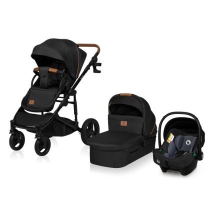 Lionelo - 3-in-1 yhdistelmävaunut MARI TOUR Black Onyx