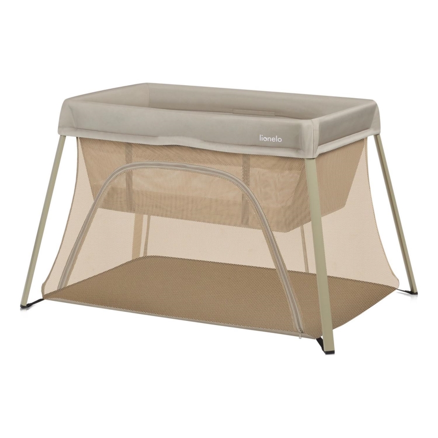Lionelo - ALICE 3-in-1 matkasänky, beige/oliivinvihreä