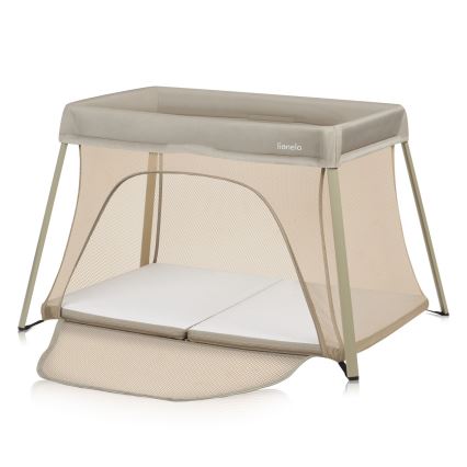Lionelo - ALICE 3-in-1 matkasänky, beige/oliivinvihreä