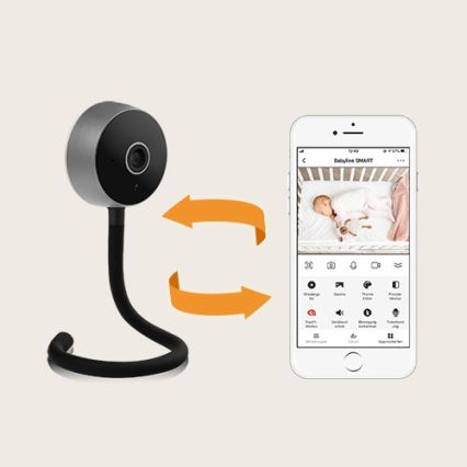 Lionelo - Älykäs vauvamonitori BABYLINE SMART Wi-Fi musta