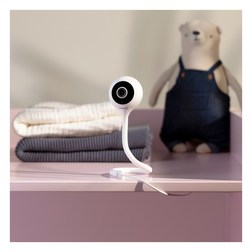 Lionelo - Älykäs vauvamonitori BABYLINE SMART Wi-Fi valkoinen