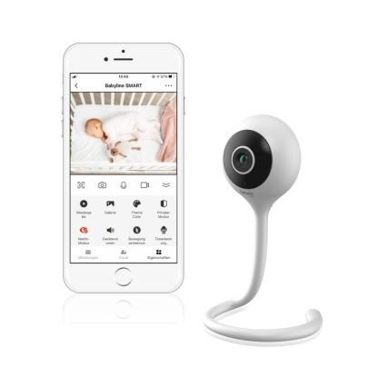 Lionelo - Älykäs vauvamonitori BABYLINE SMART Wi-Fi valkoinen