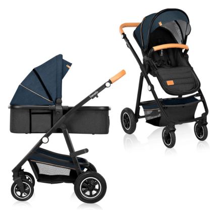 Lionelo - AMBER 2-in-1 yhdistelmävaunut, laivastonsininen