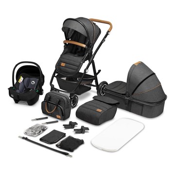 Lionelo - AMBER 3-in-1 yhdistelmävaunut, harmaa grafiitti