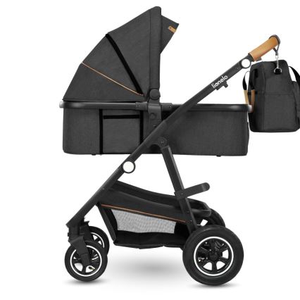 Lionelo - AMBER 3-in-1 yhdistelmävaunut, harmaa grafiitti