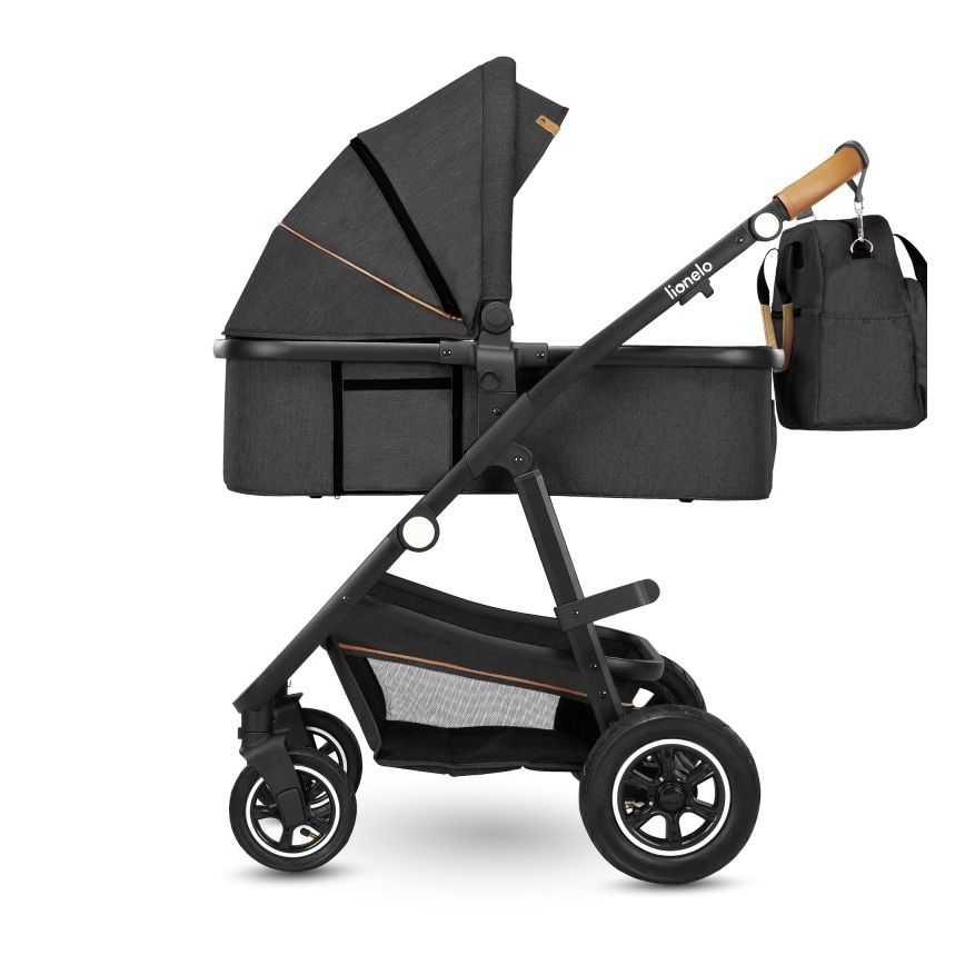 Lionelo - AMBER 3-in-1 yhdistelmävaunut, harmaa grafiitti