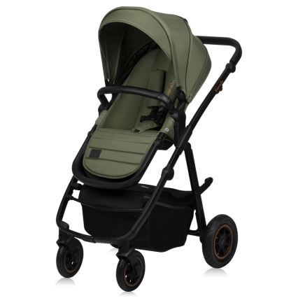 Lionelo AMBER PLUS 3-in-1 yhdistelmävaunut Green Forest